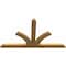 Ekena Millwork Richland Rough Sawn Timber Gable Bracket, Western Red Cedar, 60"W x 35"H x 2"D x 4"F, 14/12 Pitch GBW060X35X0204RIC00RWR - alternate 2